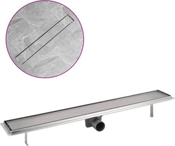 vidaXL - Doucheputje - rechthoekig - roestvrij - staal - 830x140 - mm