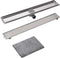 vidaXL - Doucheputje - rechthoekig - roestvrij - staal - 830x140 - mm