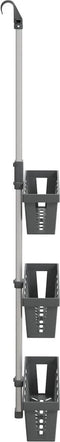 vidaXL - Doucherek - 30x15x(67-105) - cm - aluminium