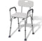 vidaXL - Douchestoel - aluminium - wit