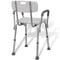 vidaXL - Douchestoel - aluminium - wit