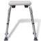 vidaXL - Douchestoel - aluminium - wit