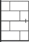 vidaXL - Douchewand - 100x140 - cm - ESG - zwart
