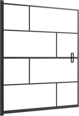 vidaXL - Douchewand - 116x140 - cm - ESG - zwart