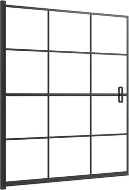 vidaXL - Douchewand - 116x140 - cm - ESG - zwart