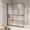 vidaXL - Douchewand - 116x140 - cm - ESG - zwart
