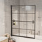 vidaXL - Douchewand - 116x140 - cm - ESG - zwart