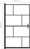 vidaXL - Douchewand - 116x140 - cm - ESG - zwart