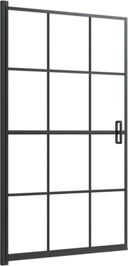 vidaXL - Douchewand - 80x140 - cm - ESG - zwart