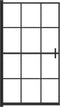 vidaXL - Douchewand - 80x140 - cm - ESG - zwart