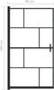 vidaXL - Douchewand - 80x140 - cm - ESG - zwart