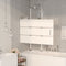 vidaXL - Douchewand - inklapbaar - 100x140 - cm - ESG - wit