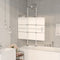 vidaXL - Douchewand - inklapbaar - 100x140 - cm - ESG - wit