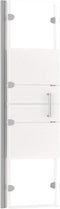 vidaXL - Douchewand - inklapbaar - 100x140 - cm - ESG - wit