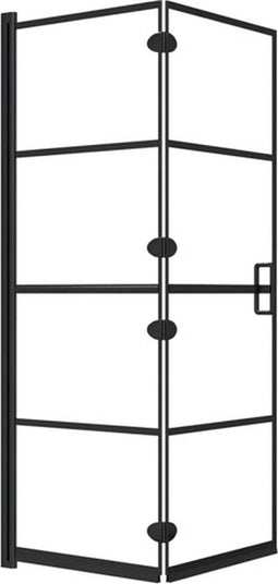 vidaXL - Douchewand - inklapbaar - 100x140 - cm - ESG - zwart