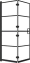 vidaXL - Douchewand - inklapbaar - 100x140 - cm - ESG - zwart