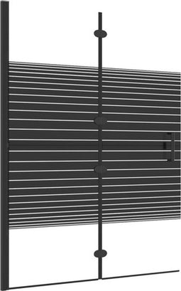 vidaXL - Douchewand - inklapbaar - 100x140 - cm - ESG - zwart