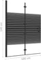 vidaXL - Douchewand - inklapbaar - 100x140 - cm - ESG - zwart
