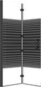 vidaXL - Douchewand - inklapbaar - 100x140 - cm - ESG - zwart