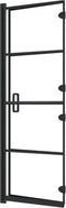 vidaXL - Douchewand - inklapbaar - 100x140 - cm - ESG - zwart