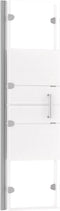 vidaXL - Douchewand - inklapbaar - 120x140 - cm - ESG - wit
