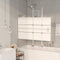 vidaXL - Douchewand - inklapbaar - 120x140 - cm - ESG - wit