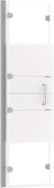 vidaXL - Douchewand - inklapbaar - 120x140 - cm - ESG - wit