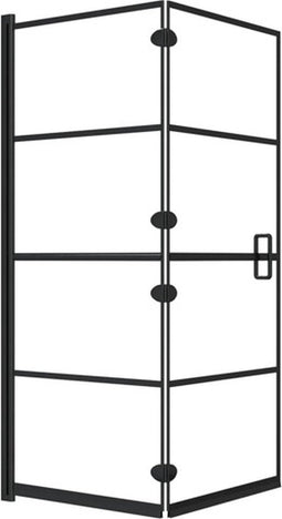 vidaXL - Douchewand - inklapbaar - 120x140 - cm - ESG - zwart