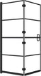vidaXL - Douchewand - inklapbaar - 120x140 - cm - ESG - zwart