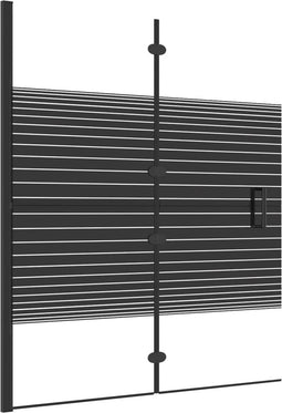 vidaXL - Douchewand - inklapbaar - 120x140 - cm - ESG - zwart