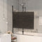vidaXL - Douchewand - inklapbaar - 120x140 - cm - ESG - zwart