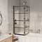 vidaXL - Douchewand - inklapbaar - 120x140 - cm - ESG - zwart