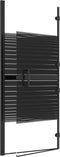 vidaXL - Douchewand - inklapbaar - 120x140 - cm - ESG - zwart
