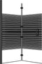vidaXL - Douchewand - inklapbaar - 120x140 - cm - ESG - zwart