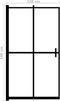 vidaXL - Douchewand - inklapbaar - 120x140 - cm - ESG - zwart