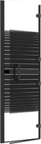 vidaXL - Douchewand - inklapbaar - 120x140 - cm - ESG - zwart