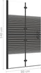 vidaXL - Douchewand - inklapbaar - 120x140 - cm - ESG - zwart