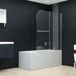 vidaXL - Douchewand - inklapbaar - 2 - panelen - 120x140 - cm - ESG
