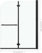 vidaXL - Douchewand - inklapbaar - 2 - panelen - 95x140 - cm - ESG - zwart