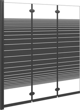 vidaXL - Douchewand - inklapbaar - 3 - panelen - 130x130 - cm - ESG - zwart