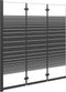 vidaXL - Douchewand - inklapbaar - 3 - panelen - 130x130 - cm - ESG - zwart