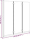 vidaXL - Douchewand - inklapbaar - 3 - panelen - 130x130 - cm - ESG - zwart