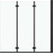 vidaXL - Douchewand - inklapbaar - 3 - panelen - 130x138 - cm - ESG - zwart