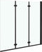 vidaXL - Douchewand - inklapbaar - 3 - panelen - 130x138 - cm - ESG - zwart