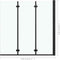 vidaXL - Douchewand - inklapbaar - 3 - panelen - 130x138 - cm - ESG - zwart