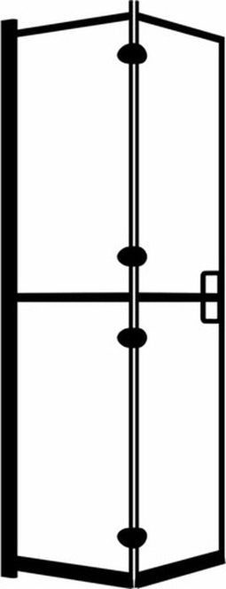 vidaXL - Douchewand - inklapbaar - 80x140 - cm - ESG - zwart