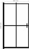 vidaXL - Douchewand - inklapbaar - 80x140 - cm - ESG - zwart