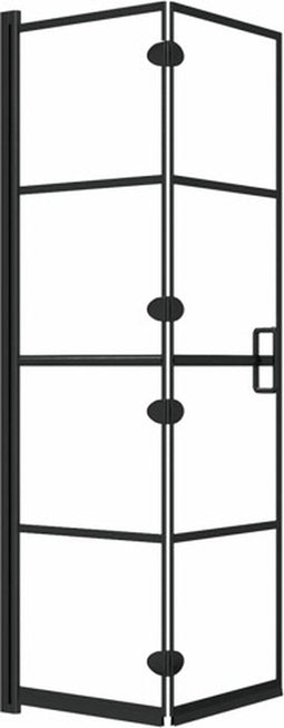 vidaXL - Douchewand - inklapbaar - 80x140 - cm - zwart