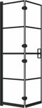 vidaXL - Douchewand - inklapbaar - 80x140 - cm - zwart