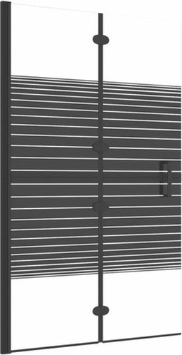 vidaXL - Douchewand - inklapbaar - 80x140 - cm - zwart